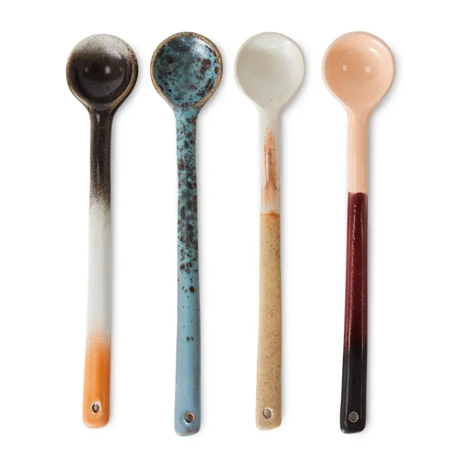 Setcucharas de cerámica L, 70's 4-pack, Breeze