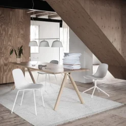 Silla auxiliar Fiber, Natural white-White (plástico)