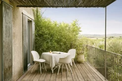 Silla Bat Dining Outdoor, Alabaster white