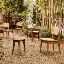 Silla C-Chair, Oak oiled, asiento y respaldo trenzado natural