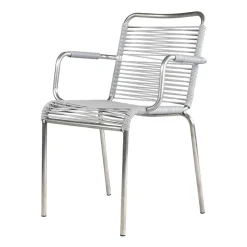 Silla con reposabrazos Mya aluminio, Grey