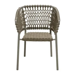Silla con reposabrazos Ocean soft rope, Taupe