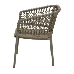 Silla con reposabrazos Ocean soft rope, Taupe