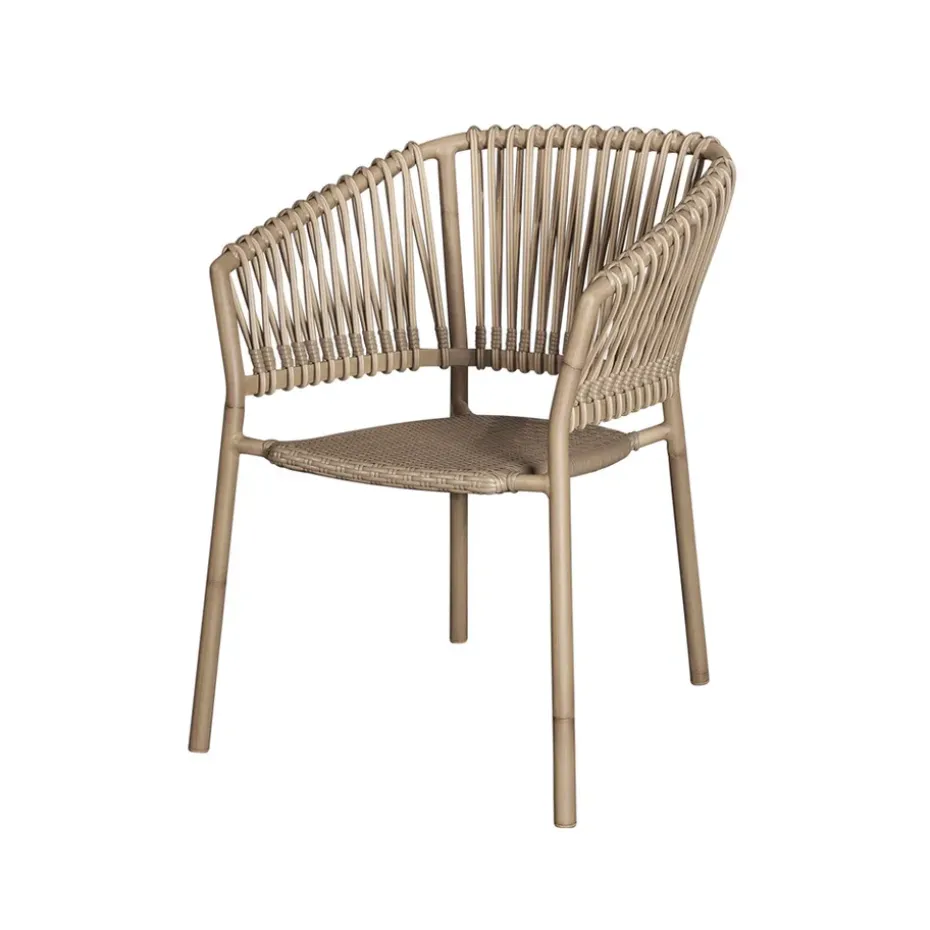 Silla con reposabrazos Ocean aluminio, Natural
