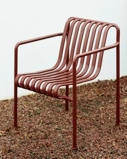 Silla con reposabrazos Palissade, Iron red