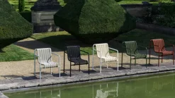Silla con reposabrazos Palissade Cord Dining, Cream white