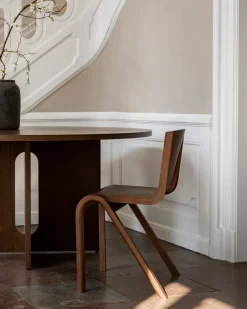 Silla de comedor Ready, Roble teñido rojo