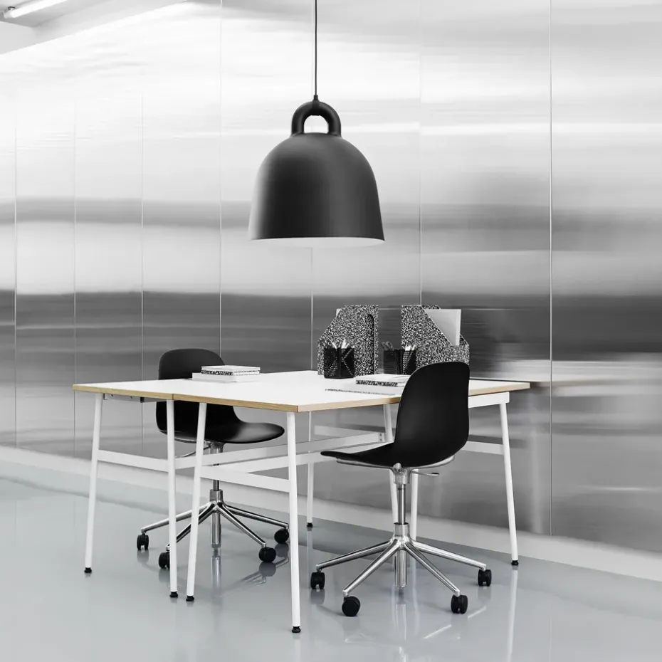 Silla de oficina Form chair swivel 5W, Negro, aluminio, ruedas