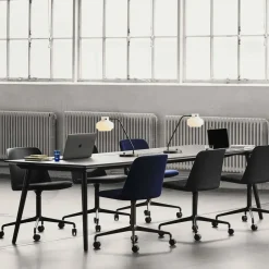 Silla de oficina Rely HW23, Tela hallingdal 224 peanut, bronserat stativ