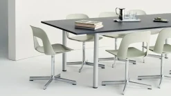 Silla Layout Chair 131, Black-aluminio pulido