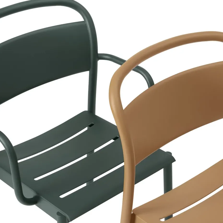 Silla Linear steel armchair, Dark green