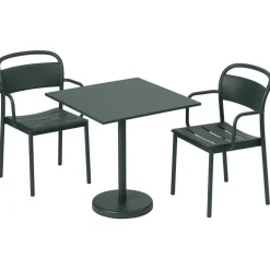 Silla Linear steel armchair, Dark green