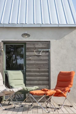 Silla para tomar el sol Fiesta Soft, Tela sage green, estructura de aluminio