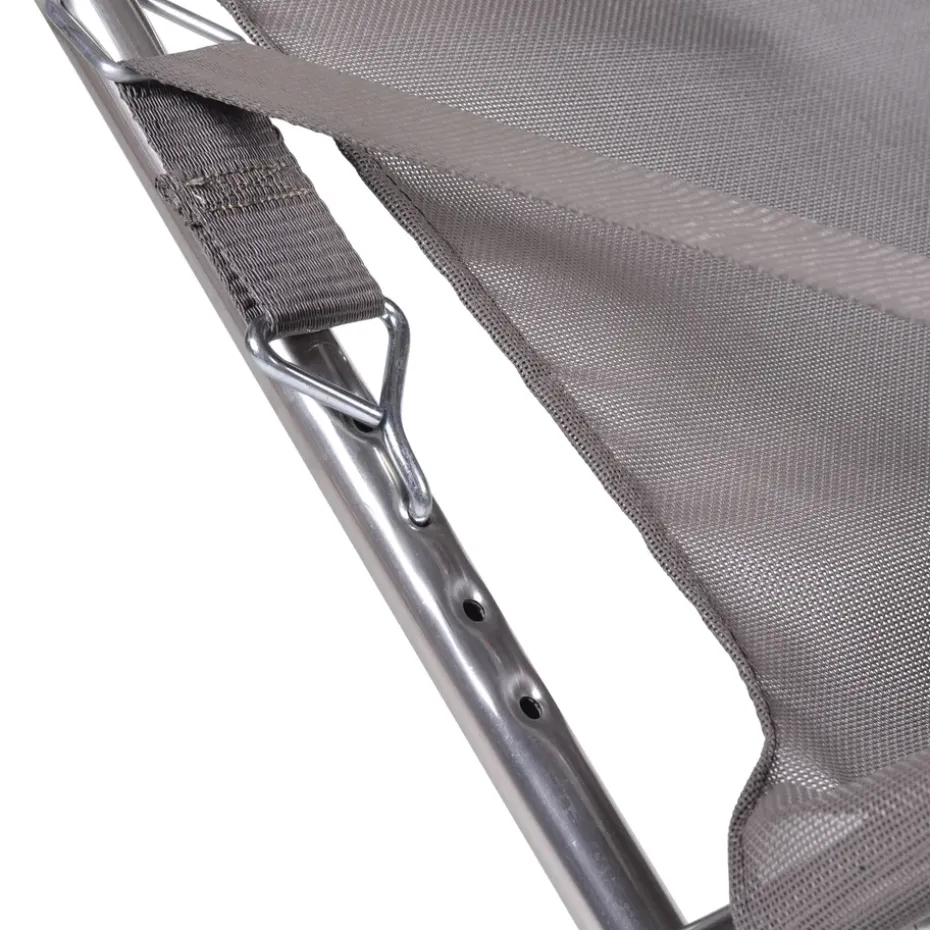 Silla para tomar el sol Fiesta, Tela continente, estructura de aluminio