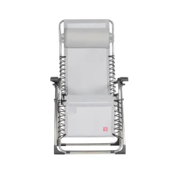 Silla para tomar el sol Movida, Textaline grey, estructura de aluminio