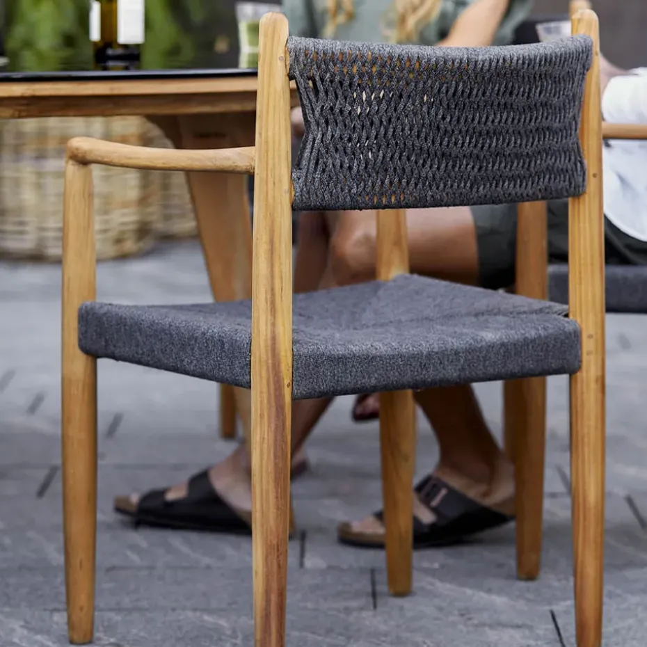 Silla Royal, Dark grey, teak