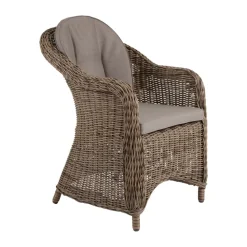 Sillón Eads con cojín de asiento, Natural-beige