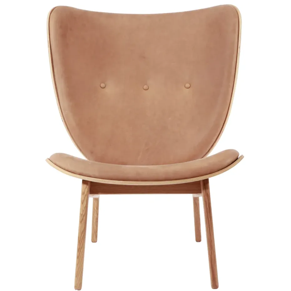 Sillón Elephant lounge leather roble, Dunes camel