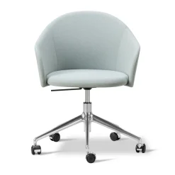 Sillón Gomo Armchair con base giratoria 5 patas, Mylla 811 -aluminio pulido