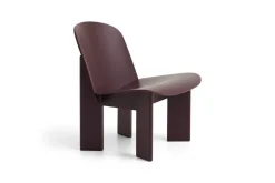 Sillón lounge Chisel, Haya lacada color Borgoña oscuro