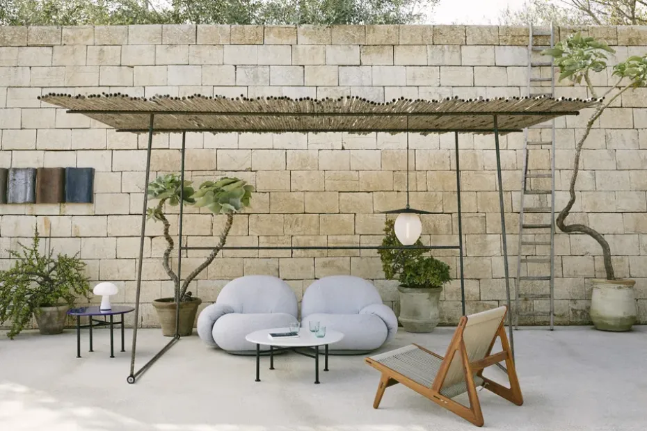Sillón MR01 Initial outdoor lounge chair, Madera de iroko aceitada
