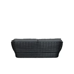 Sofá Basket de 2 plazas, Graphic grey, gris cojines