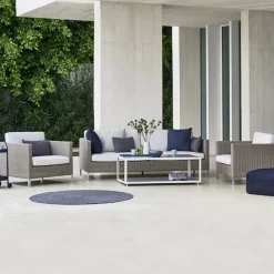 Sofá Connect 3 plazas, Taupe, dynset Cane-Line Natté white