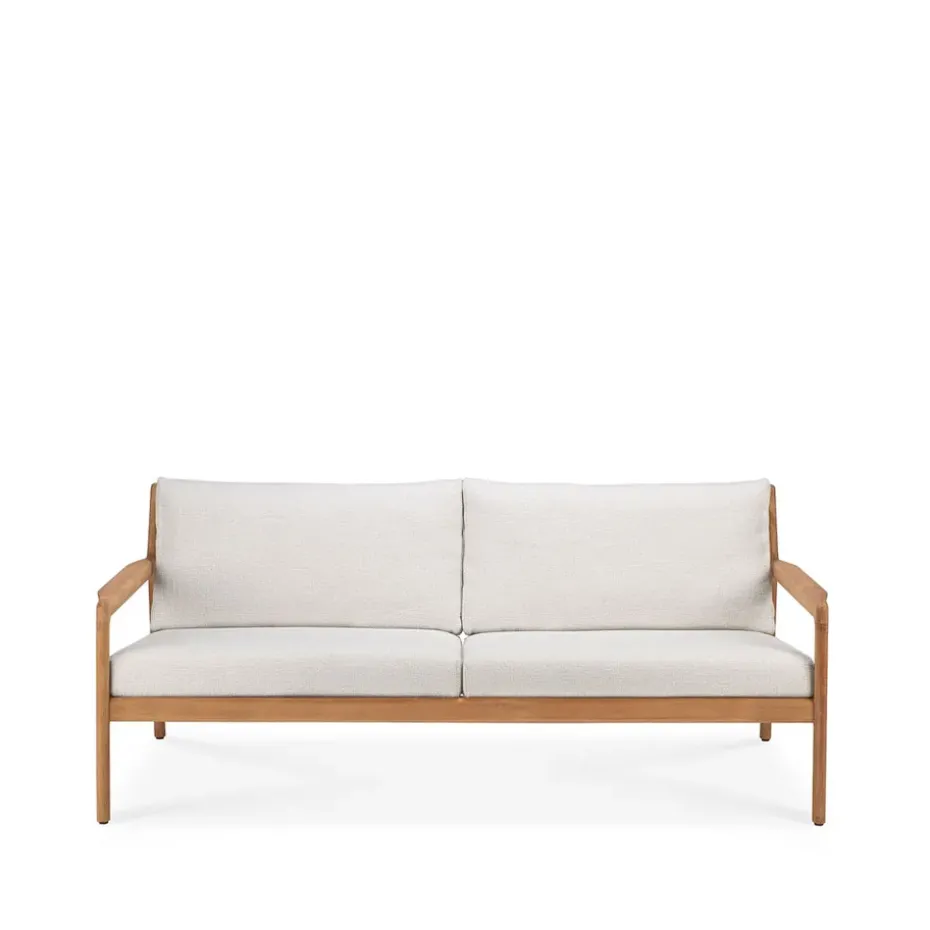 Sofá de 2 plazas Jack outdoor teak, offwhite, base de teca