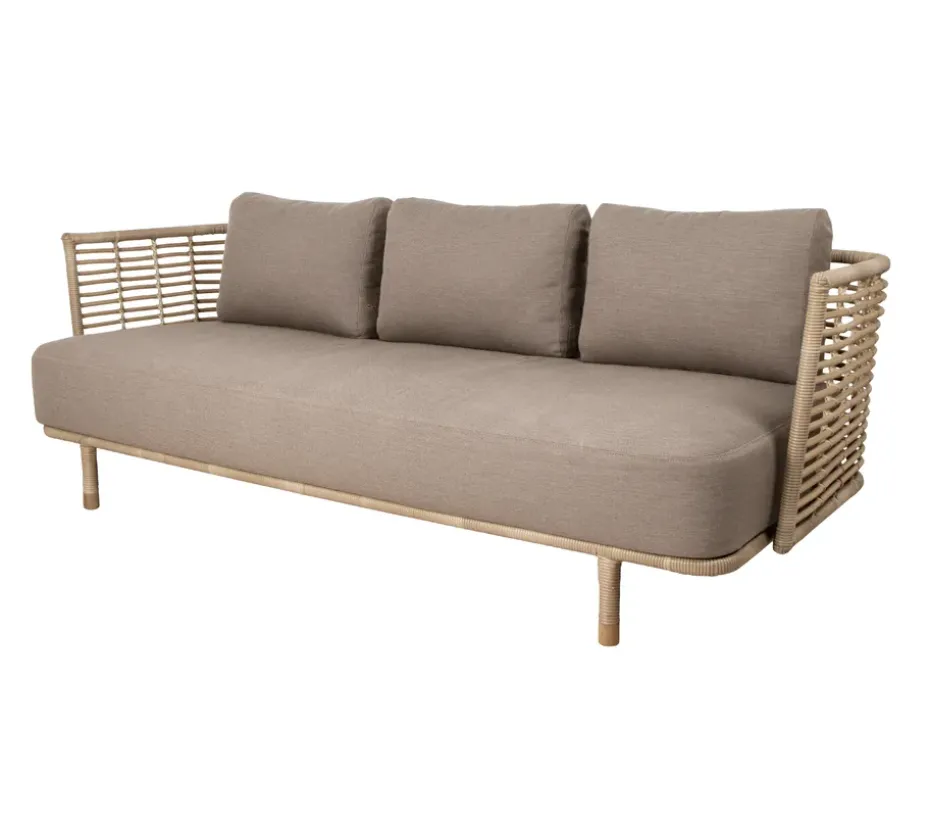 Sofá de 3 plazas Sense weave, AirTouch taupe