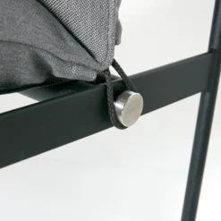 Sofá de 2 plazas Slow, Sunbrella gris-base de acero en color negro