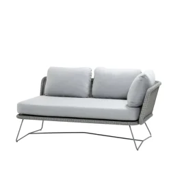 Sofá modular Horizon, Cane-Line Natté light grey, izquierda