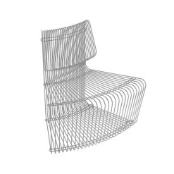 Sofá modular Pantonova, Stainless steel, concave