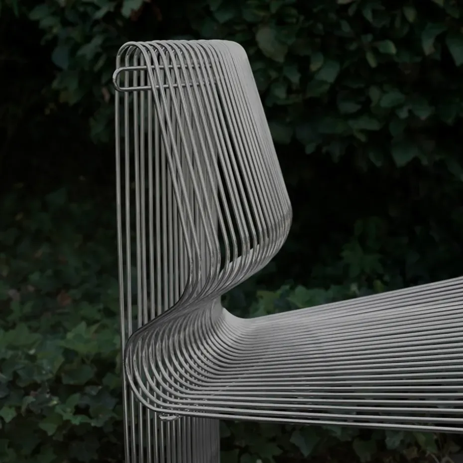 Sofá modular Pantonova, Stainless steel, convex