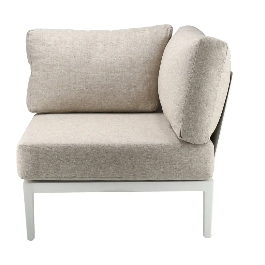Sofá modular Santander módulo de esquina, Blanco-beige
