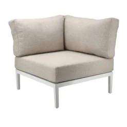 Sofá modular Santander módulo de esquina, Blanco-beige