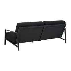 Sofá Naos, Negro-teddy black, 2,5 plazas