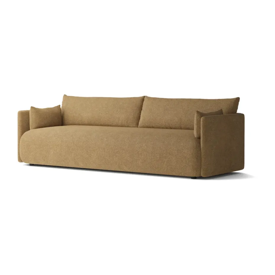 Sofá Offset 3 plazas, Audo Bouclé 06 Gold