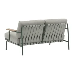 Sofá Settle de 2 plazas, Ribbed Weave 2 Dark green
