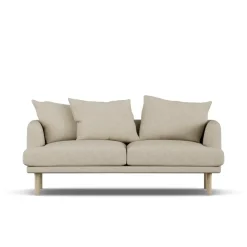 Sofá Sjövik, Bern Beige 0341-roble blanco aceitado, 2,5 plazas