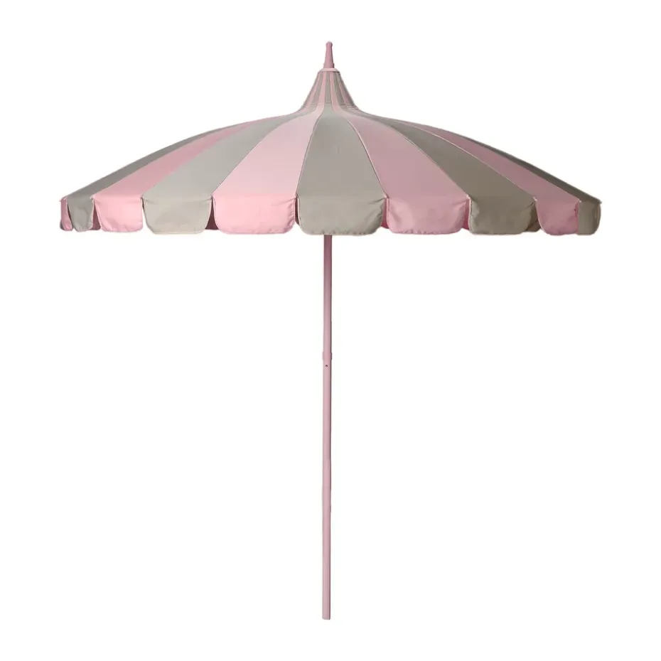 Sombrilla Garden Glory, Pink-beige stripe