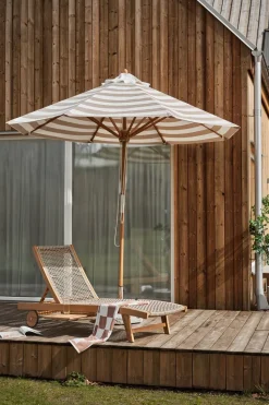 Sombrilla Hisshult Ø270 cm, Beige stripe-teak