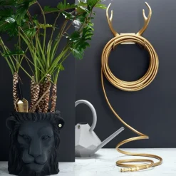 Soporte de manguera reindeer Garden Glory , Gold