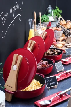 Soporte de tapa Staub de madera, 24 cm