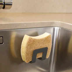 Soporte para esponja de cocina con ventosa Bosign, Gris grafito