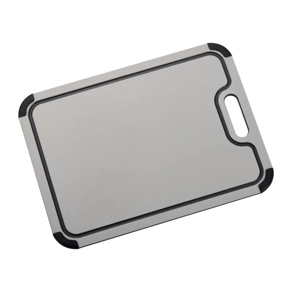 Tabla para cortar Sibel, de plástico con patas de silicona, 44 x 32,5 cm