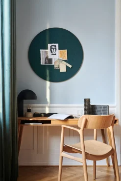 Tablero de notas Retell pinboard Ø80 cm, verde-latón