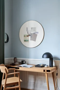 Tablero de notas Retell pinboard Ø80 cm, blanco-latón