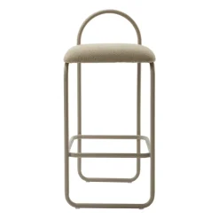 Taburete bar Angui bouclé, Taupe