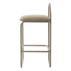 Taburete bar Angui bouclé, Taupe