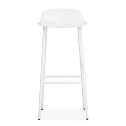 Taburete de bar con patas de metal Form 75 cm, blanco